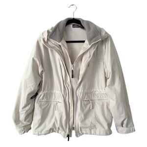 White Sierra 2-in-1 Fleece + Water Resistant Windbreaker Snow Jacket - Medium